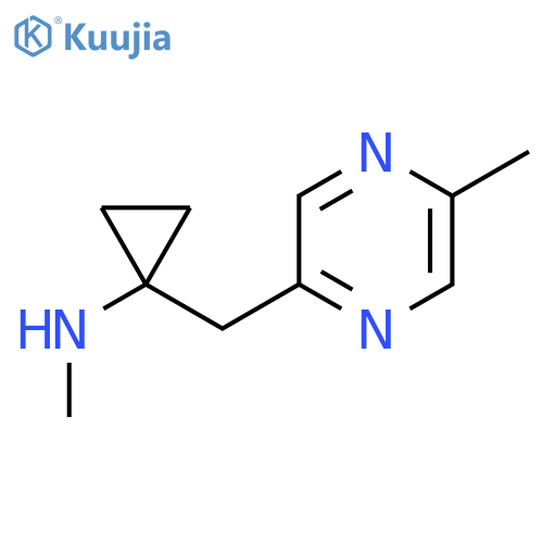N-methyl-1-(5-methylpyrazin-2-yl)methylcyclopropan-1-amine structure