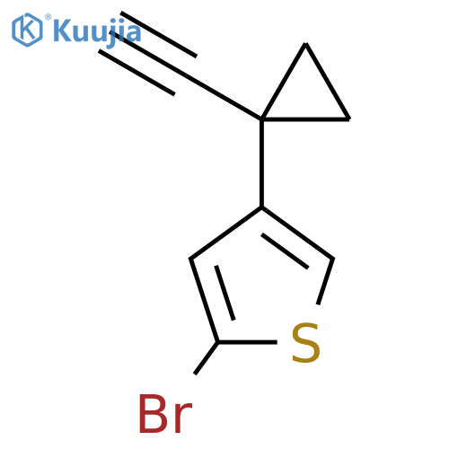 2-bromo-4-(1-ethynylcyclopropyl)thiophene structure