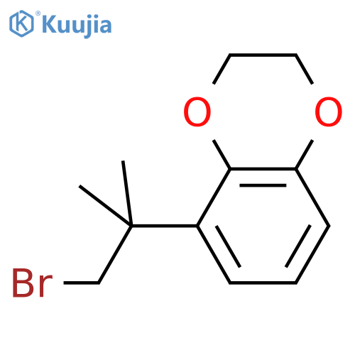5-(1-bromo-2-methylpropan-2-yl)-2,3-dihydro-1,4-benzodioxine structure
