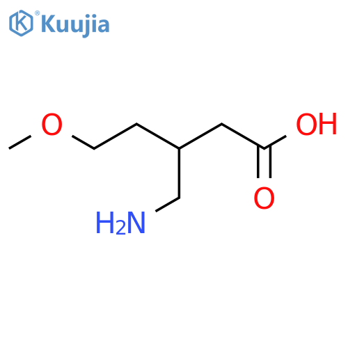 3-(aminomethyl)-5-methoxypentanoic acid structure