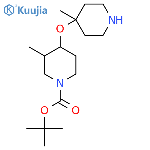 tert-butyl 3-methyl-4-(4-methylpiperidin-4-yl)oxypiperidine-1-carboxylate structure