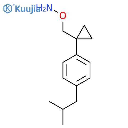 O-({1-4-(2-methylpropyl)phenylcyclopropyl}methyl)hydroxylamine structure