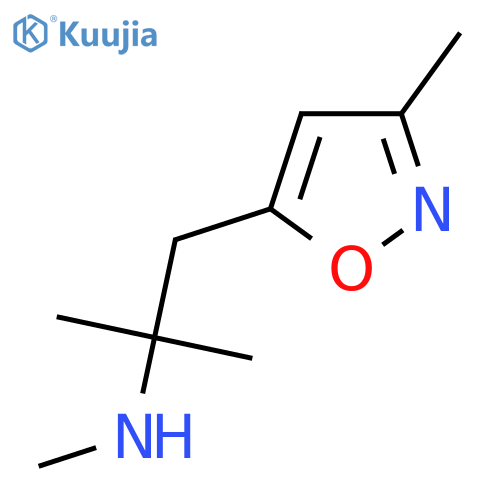 methyl2-methyl-1-(3-methyl-1,2-oxazol-5-yl)propan-2-ylamine structure