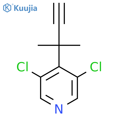 3,5-dichloro-4-(2-methylbut-3-yn-2-yl)pyridine structure