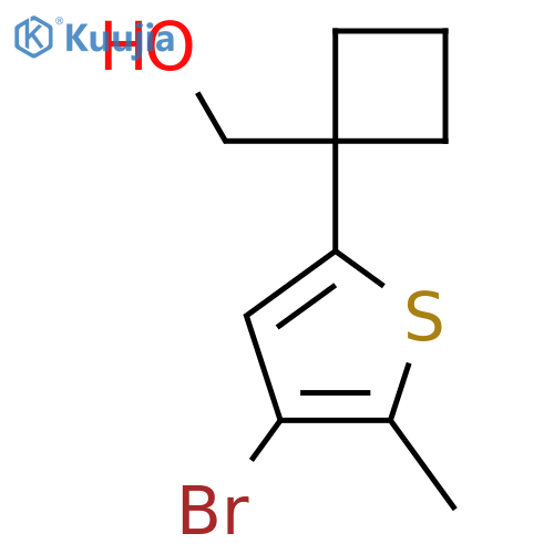 1-(4-bromo-5-methylthiophen-2-yl)cyclobutylmethanol structure