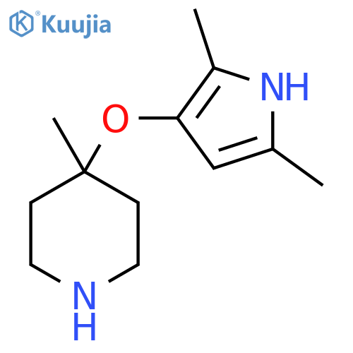 4-(2,5-dimethyl-1H-pyrrol-3-yl)oxy-4-methylpiperidine structure