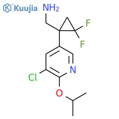 {1-5-chloro-6-(propan-2-yloxy)pyridin-3-yl-2,2-difluorocyclopropyl}methanamine structure