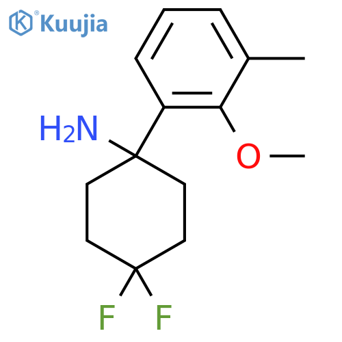 4,4-difluoro-1-(2-methoxy-3-methylphenyl)cyclohexan-1-amine structure