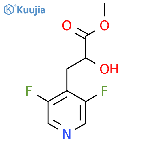 methyl 3-(3,5-difluoropyridin-4-yl)-2-hydroxypropanoate structure
