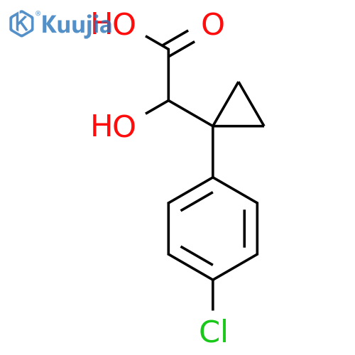 2-1-(4-chlorophenyl)cyclopropyl-2-hydroxyacetic acid structure