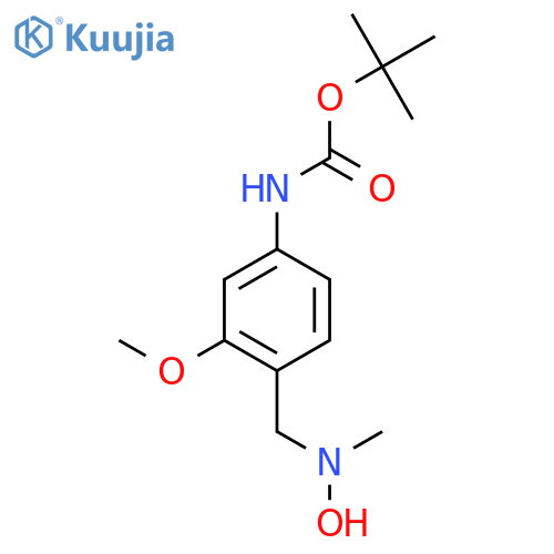 tert-butyl N-(4-{hydroxy(methyl)aminomethyl}-3-methoxyphenyl)carbamate structure