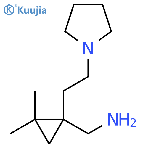 {2,2-dimethyl-1-2-(pyrrolidin-1-yl)ethylcyclopropyl}methanamine structure