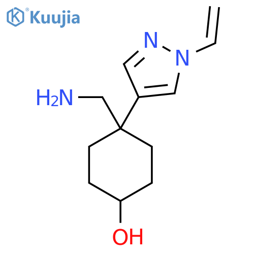 4-(aminomethyl)-4-(1-ethenyl-1H-pyrazol-4-yl)cyclohexan-1-ol structure