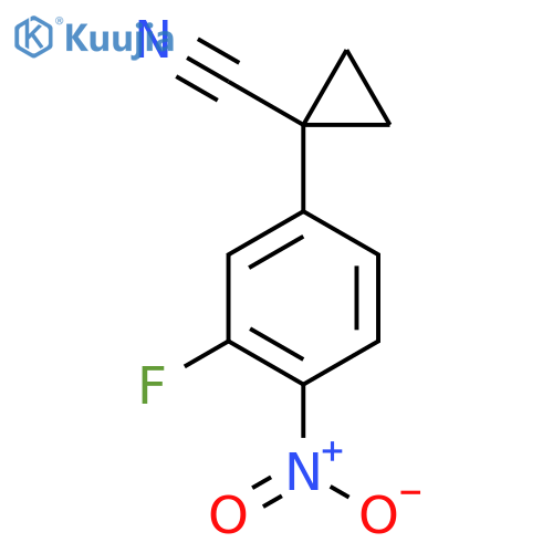 1-(3-fluoro-4-nitrophenyl)cyclopropane-1-carbonitrile structure