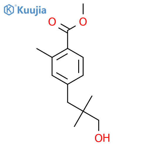 methyl 4-(3-hydroxy-2,2-dimethylpropyl)-2-methylbenzoate structure