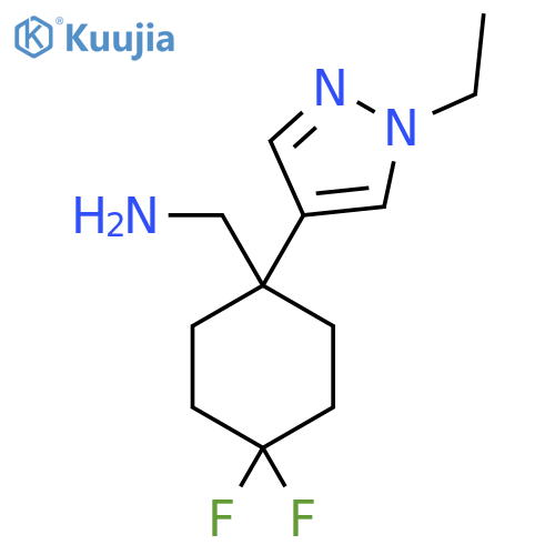 1-(1-ethyl-1H-pyrazol-4-yl)-4,4-difluorocyclohexylmethanamine structure