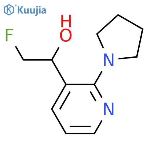 2-fluoro-1-2-(pyrrolidin-1-yl)pyridin-3-ylethan-1-ol structure