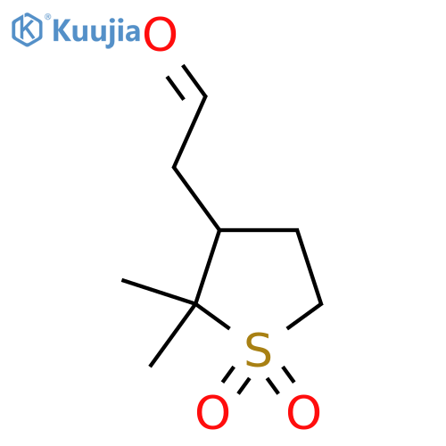 2-(2,2-Dimethyl-1,1-dioxo-1lambda6-thiolan-3-yl)acetaldehyde structure
