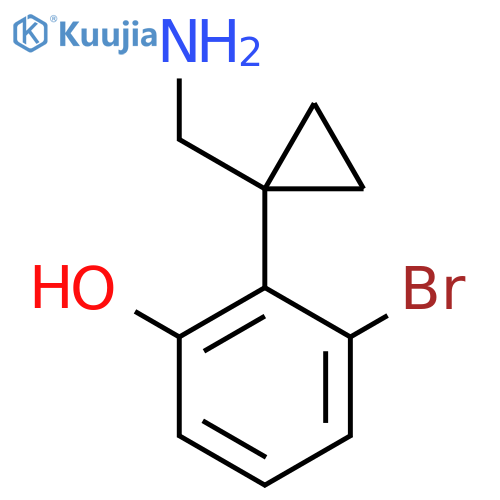 2-1-(aminomethyl)cyclopropyl-3-bromophenol structure
