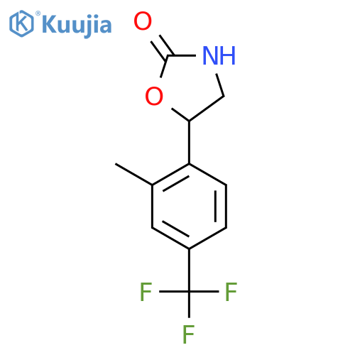 5-2-methyl-4-(trifluoromethyl)phenyl-1,3-oxazolidin-2-one structure