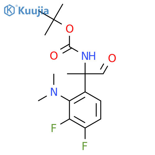 tert-butyl N-{2-2-(dimethylamino)-3,4-difluorophenyl-1-oxopropan-2-yl}carbamate structure
