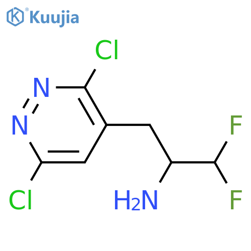 3-(3,6-dichloropyridazin-4-yl)-1,1-difluoropropan-2-amine structure
