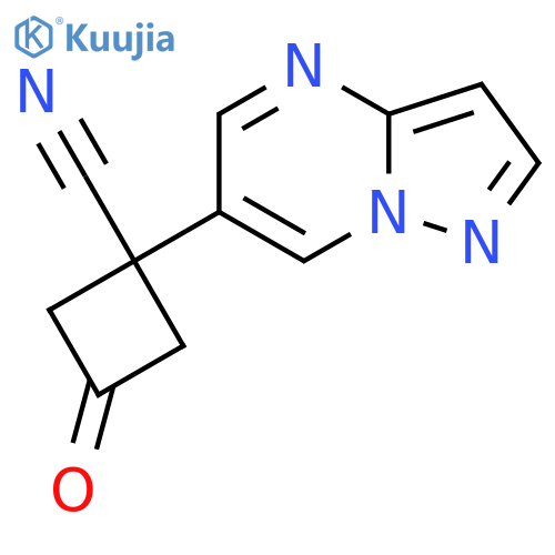 3-oxo-1-{pyrazolo1,5-apyrimidin-6-yl}cyclobutane-1-carbonitrile structure
