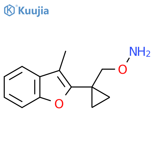 O-{1-(3-methyl-1-benzofuran-2-yl)cyclopropylmethyl}hydroxylamine structure