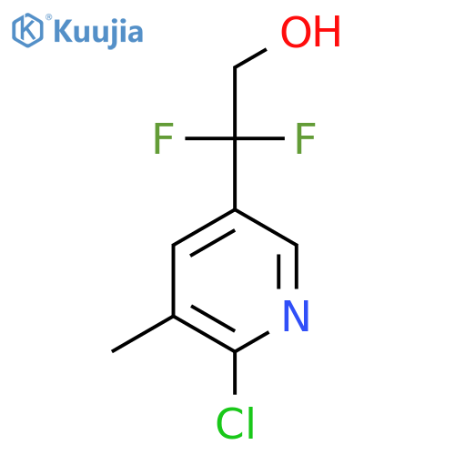 2-(6-chloro-5-methylpyridin-3-yl)-2,2-difluoroethan-1-ol structure
