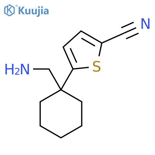 5-1-(aminomethyl)cyclohexylthiophene-2-carbonitrile structure