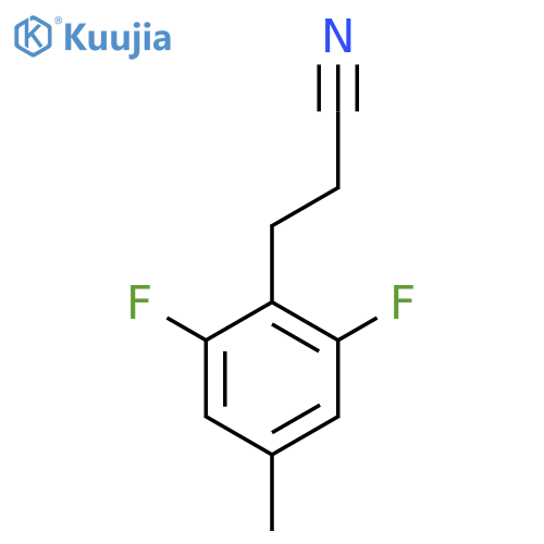 3-(2,6-difluoro-4-methylphenyl)propanenitrile structure