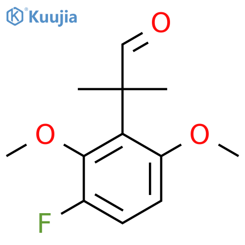 2-(3-fluoro-2,6-dimethoxyphenyl)-2-methylpropanal structure
