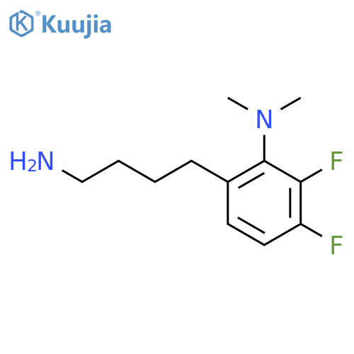 6-(4-aminobutyl)-2,3-difluoro-N,N-dimethylaniline structure