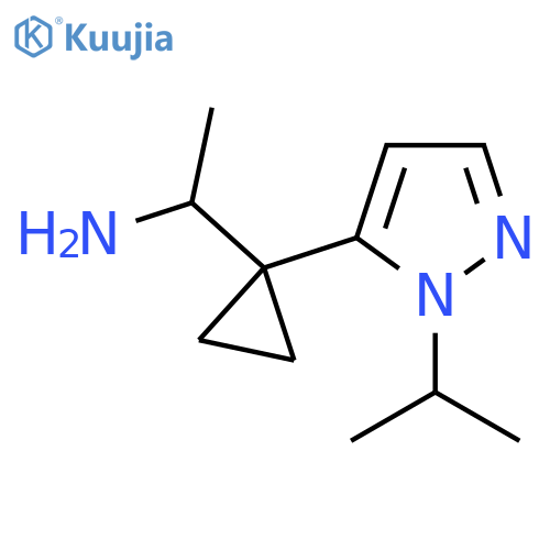 1-{1-1-(propan-2-yl)-1H-pyrazol-5-ylcyclopropyl}ethan-1-amine structure