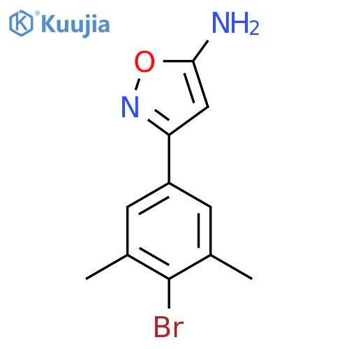 3-(4-bromo-3,5-dimethylphenyl)-1,2-oxazol-5-amine structure