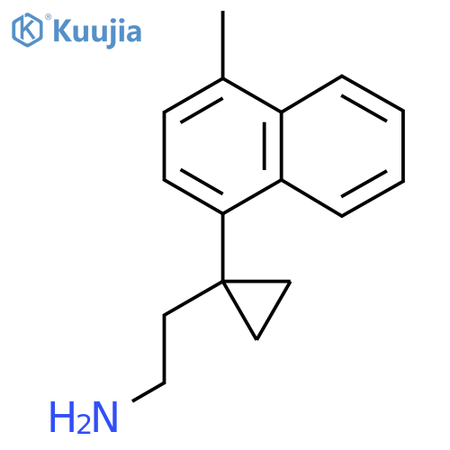 2-1-(4-methylnaphthalen-1-yl)cyclopropylethan-1-amine structure
