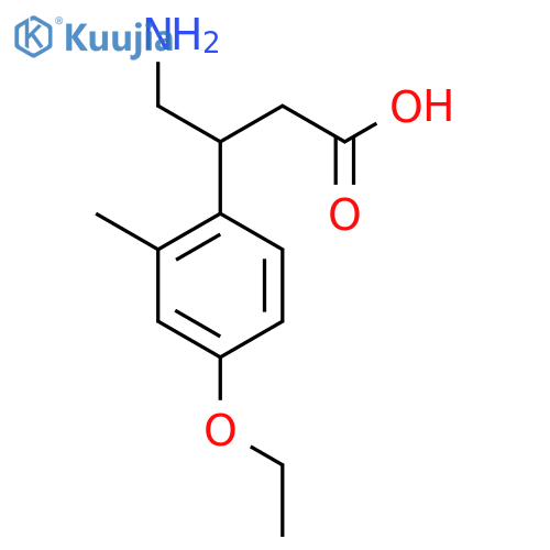 4-amino-3-(4-ethoxy-2-methylphenyl)butanoic acid structure