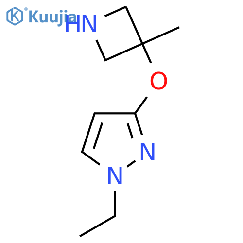 1-ethyl-3-(3-methylazetidin-3-yl)oxy-1H-pyrazole structure