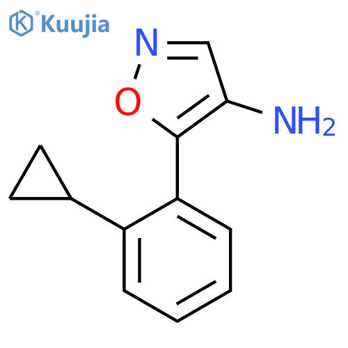 5-(2-cyclopropylphenyl)-1,2-oxazol-4-amine structure