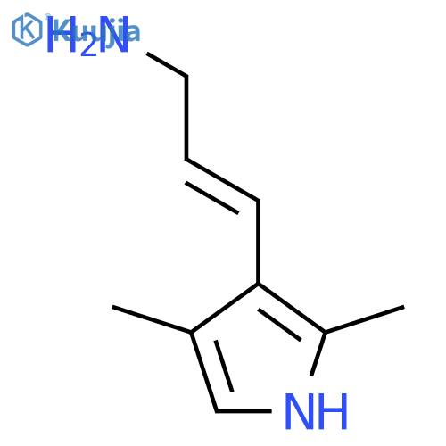3-(2,4-dimethyl-1H-pyrrol-3-yl)prop-2-en-1-amine structure