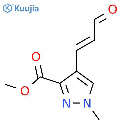methyl 1-methyl-4-(3-oxoprop-1-en-1-yl)-1H-pyrazole-3-carboxylate structure