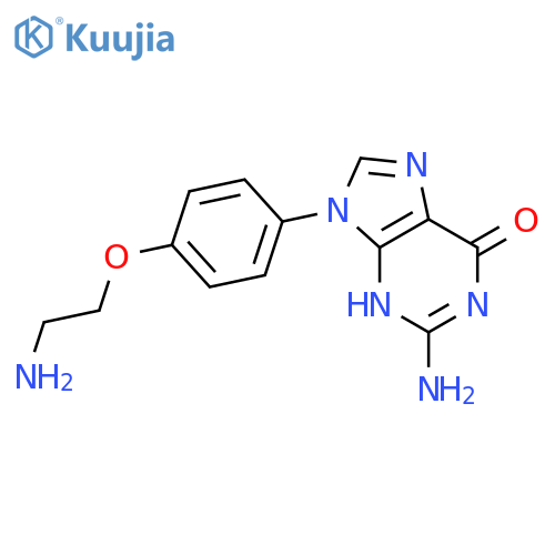 2-amino-9-[4-(2-aminoethoxy)phenyl]-3h-purin-6-one structure