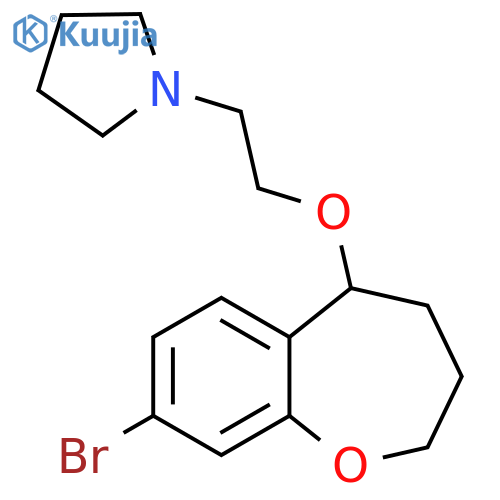 1-{2-(8-bromo-2,3,4,5-tetrahydro-1-benzoxepin-5-yl)oxyethyl}pyrrolidine structure