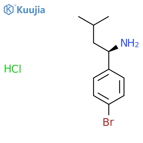 (R)-1-(4-Bromophenyl)-3-methylbutan-1-amine hydrochloride structure