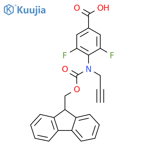 4-({[(9H-fluoren-9-yl)methoxy]carbonyl}(prop-2-yn-1-yl)amino)-3,5-difluorobenzoic acid structure