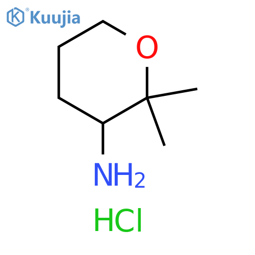 2H-Pyran-3-amine, tetrahydro-2,2-dimethyl-, hydrochloride (1:1) structure
