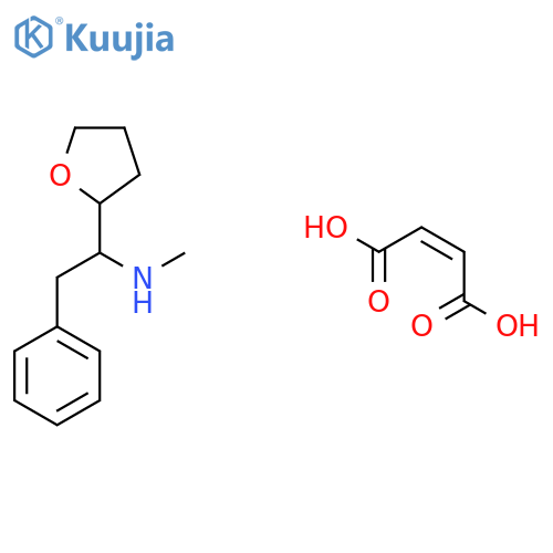 2-Furanmethanamine, tetrahydro-N-methyl-α-(phenylmethyl)-, 2-butenedioate (1:1) structure