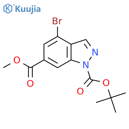 1-tert-butyl 6-methyl 4-bromo-1H-indazole-1,6-dicarboxylate structure