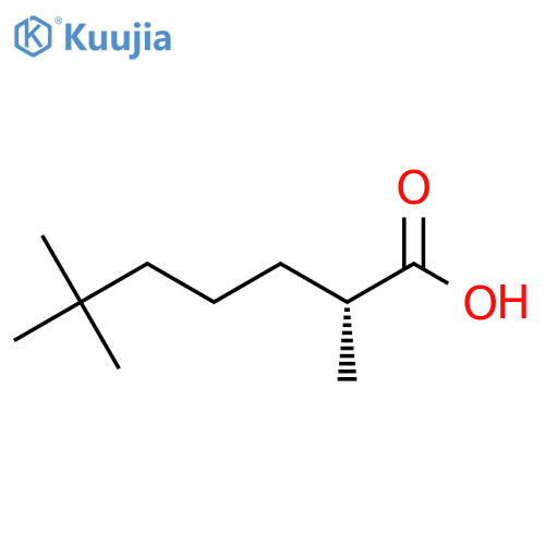 (2R)-2,6,6-Trimethylheptanoic acid structure