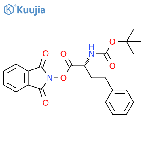 1,3-dioxo-2,3-dihydro-1H-isoindol-2-yl (2R)-2-{[(tert-butoxy)carbonyl]amino}-4-phenylbutanoate structure
